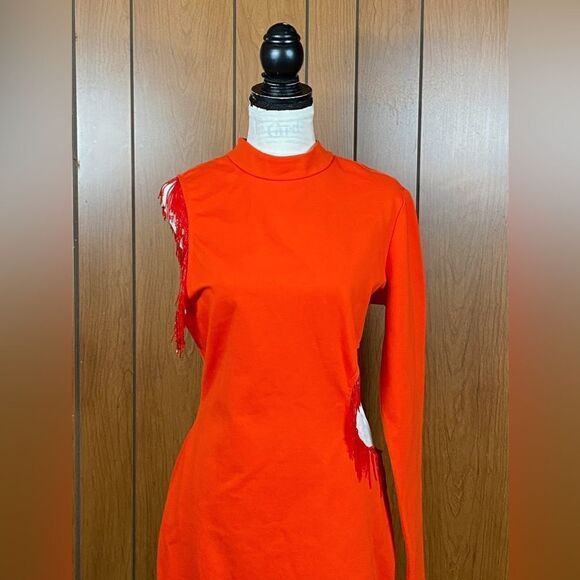 STAUD Beaded Mini Bodycon Dress size XL - Picture 6 of 13